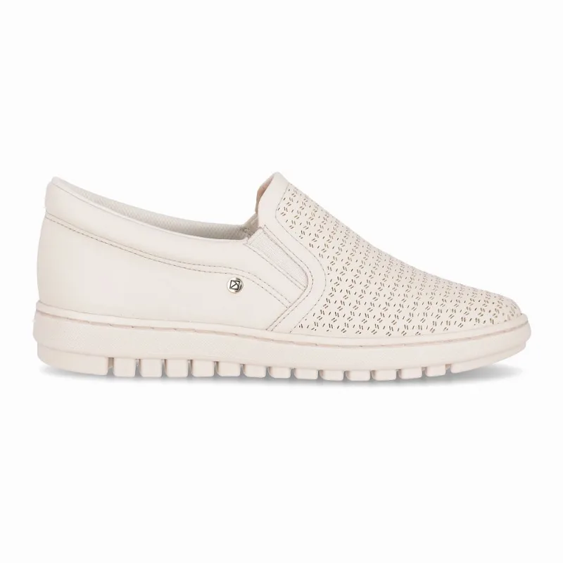 Tênis Nici Salto Baixo Off White 36