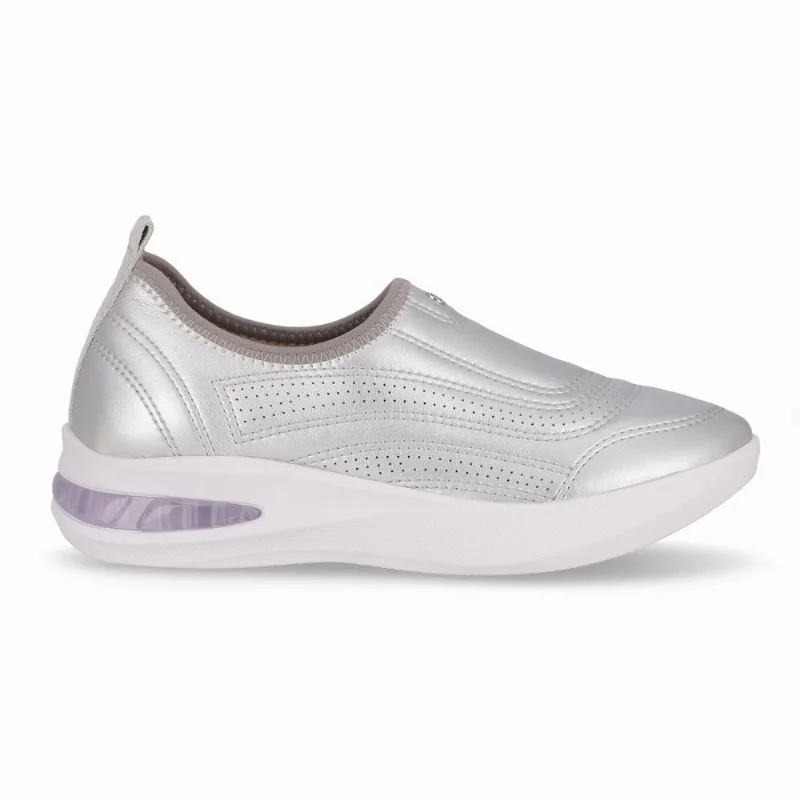 Tênis SoftStep Médio Prata com Cinza 40