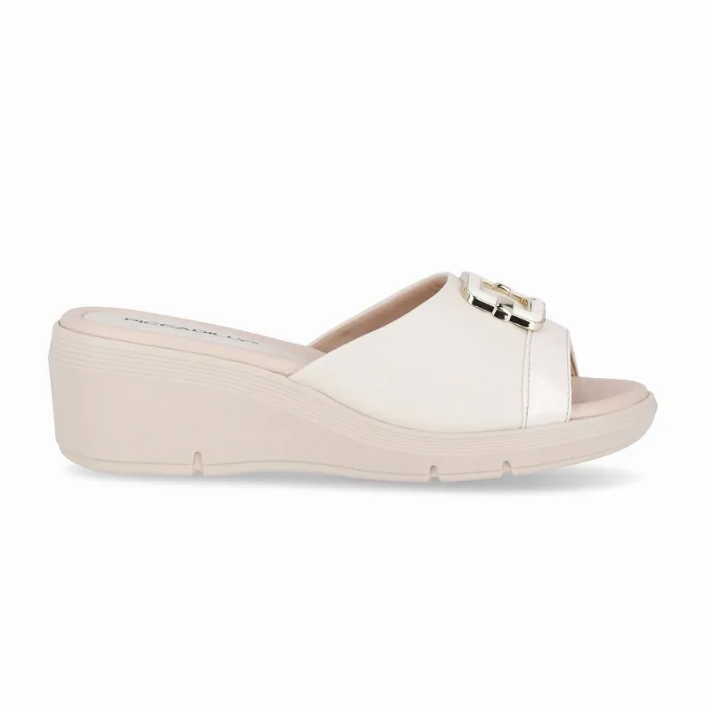 Tamanco Cecilia Anabela Médio Off White 34