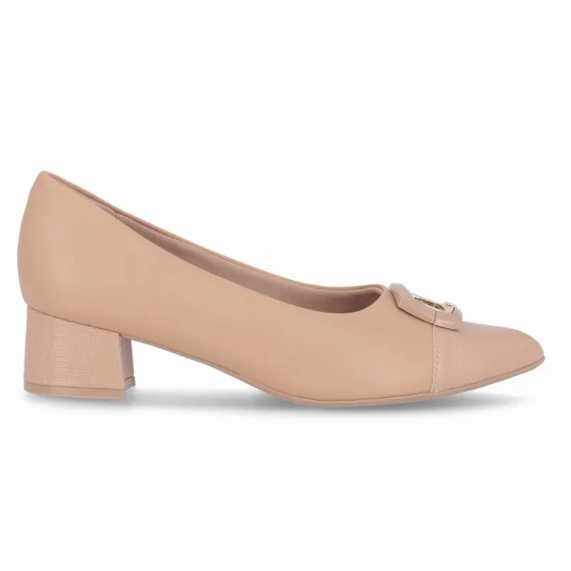 Scarpin Taci Salto Médio Nude Claro 36