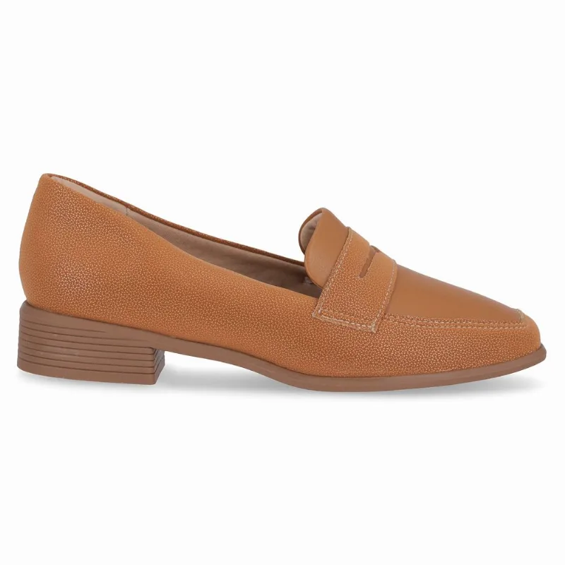 Loafer Giovanna Salto Baixo Mascavo 35