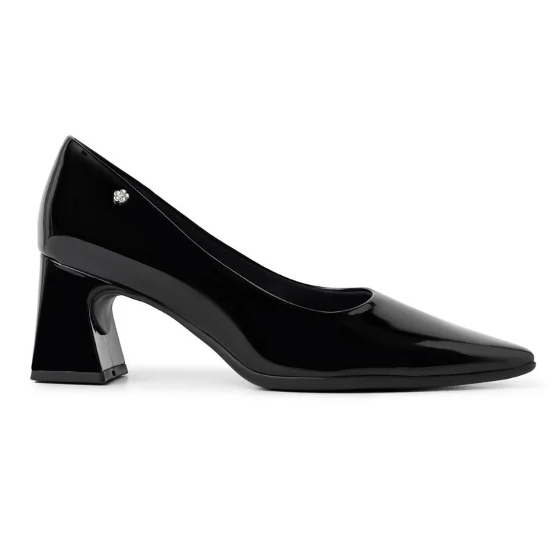 Scarpin Smurfs Salto Alto Preto 40