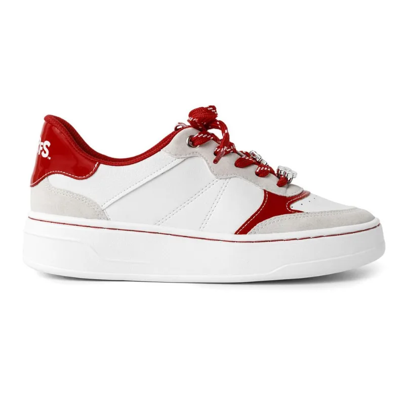 Tênis Smurfs Médio Branco Neve com Vermelho 39