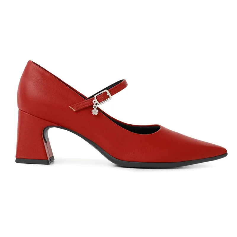 Scarpin Boneca Smurfs Salto Alto Vermelho 36