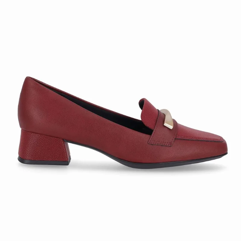 Loafer Tati Salto Médio Burgundy 38