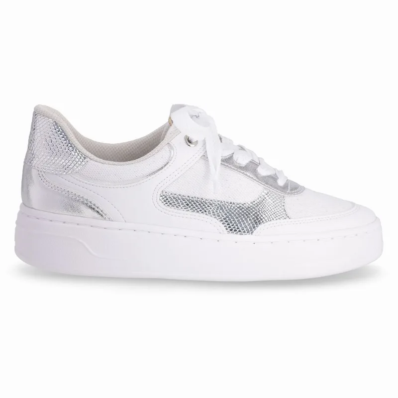 Tênis Beatriz Branco Neve com Prata 41