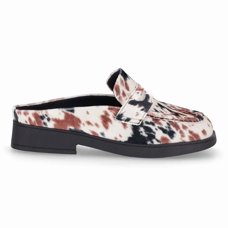Mule Francisca Salto Baixo Animal Print 38