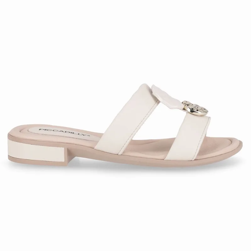 Tamanco Taila Salto Baixo Off White 37