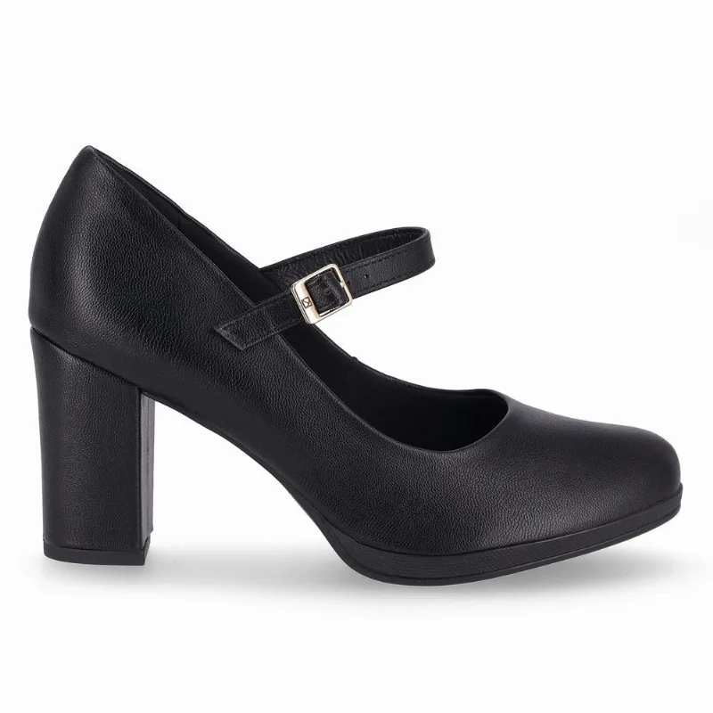 Scarpin Boneca Deise Salto Alto Preto 36