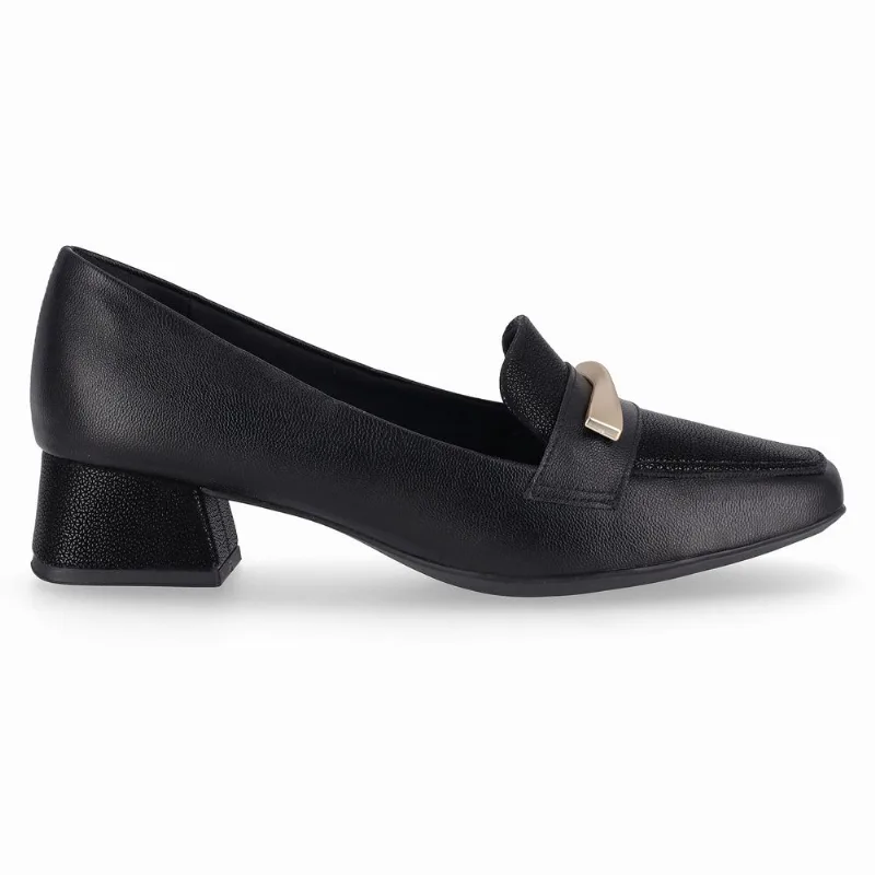 Loafer Tati Salto Médio Preto 37