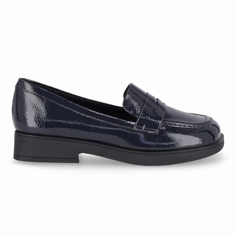Loafer Francisca Salto Baixo Navy 40