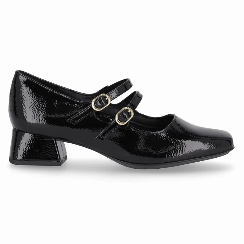 Scarpin Boneca Tati Salto Médio Preto 40