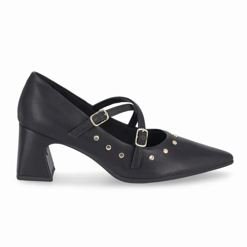 Scarpin Boneca Irene Salto Alto Preto 40