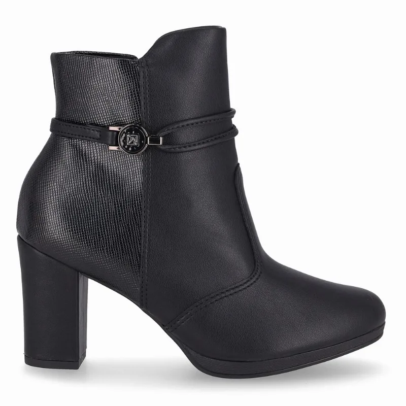 Bota Deise Cano Curto Salto Alto Preto 33