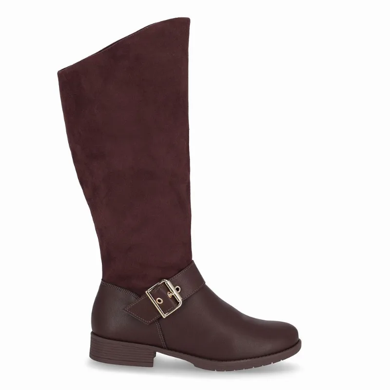 Bota Leci Cano Médio Salto Baixo Cacau 33