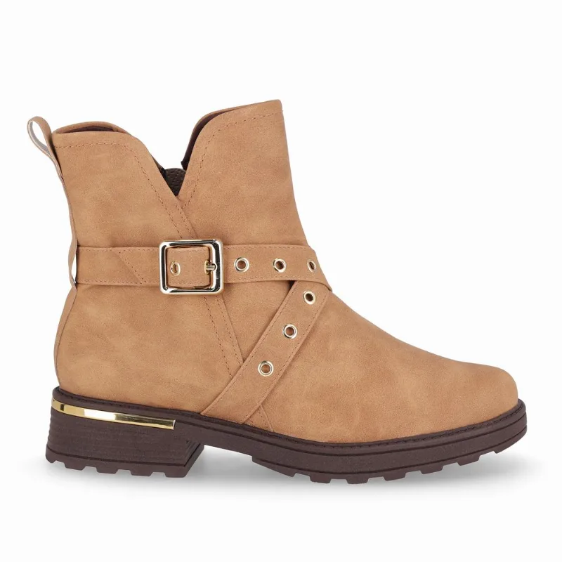 PICCADILLY MAXI - Bota Gisa Cano Curto Salto Médio Mascavo 41