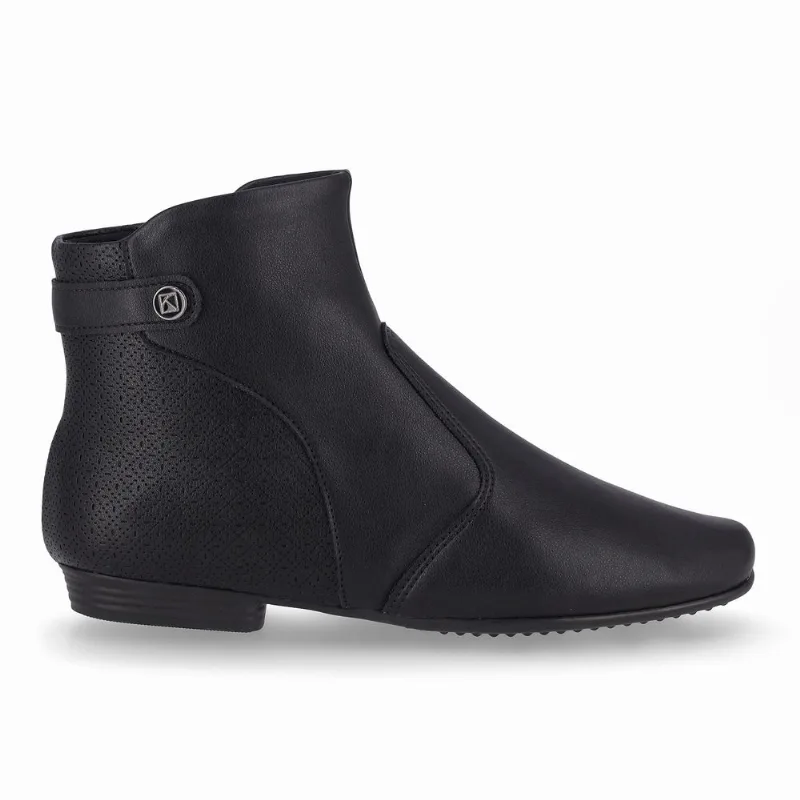 Bota Raquel Cano Curto Salto Baixo Preto 38