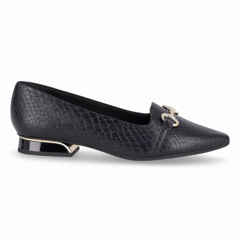 PICCADILLY MAXI - Loafer Silvia Salto Baixo Preto 35
