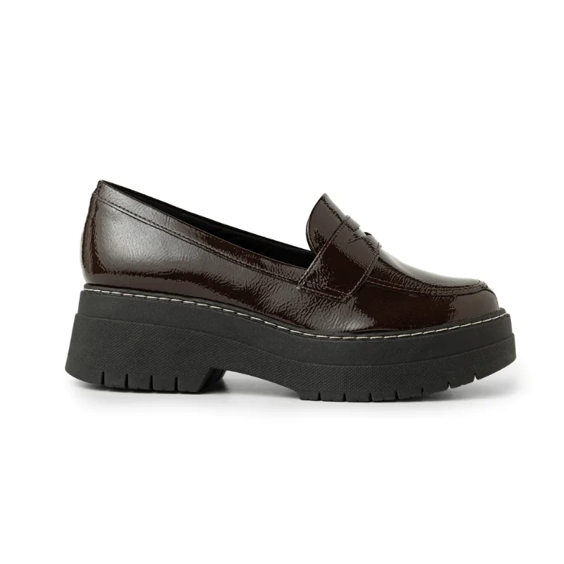 Loafer Carol Dieckmmann Salto Médio Cacau 38