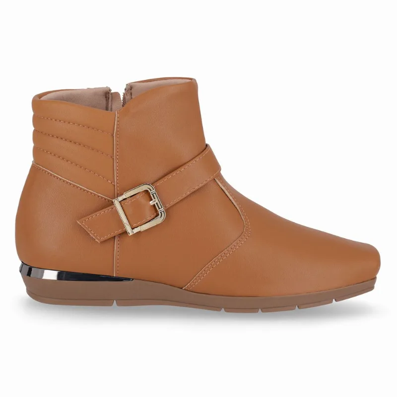 PICCADILLY MAXI - Bota Fernanda Cano Curto Salto Baixo Mascavo 33