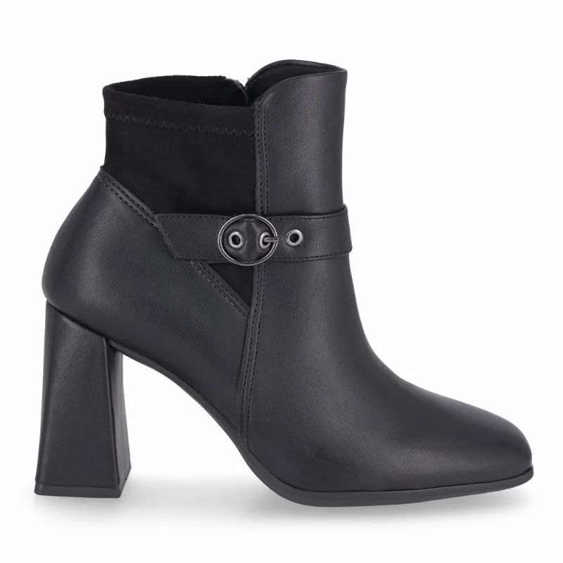 Bota Cano Curto Salto Alto Preto 35