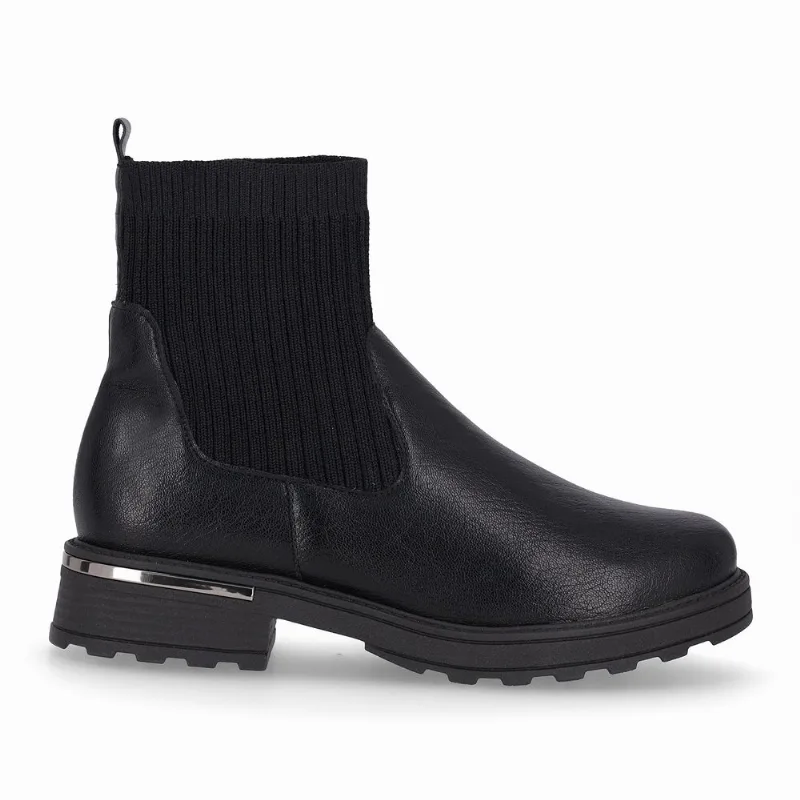 PICCADILLY MAXI - Bota Gisa Cano Curto Salto Médio Preto 39