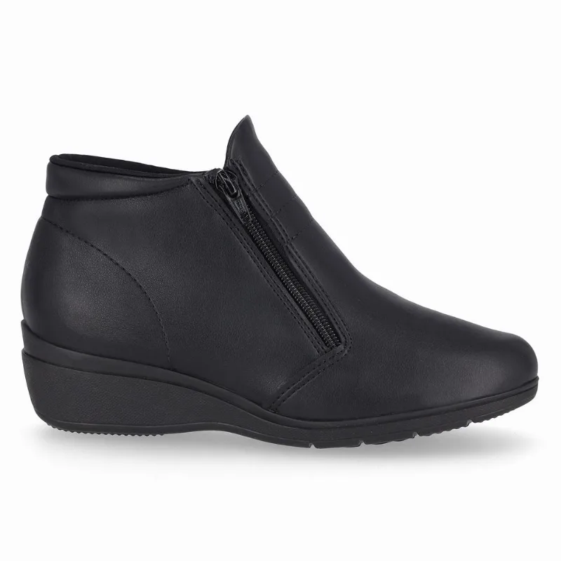 PICCADILLY MAXI - Bota Beth Cano Curto Anabela Médio Preto 39
