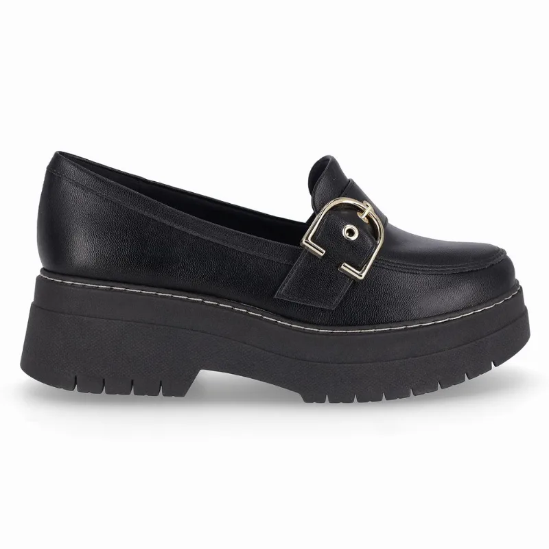 Loafer Fabiana Salto Médio Preto 38