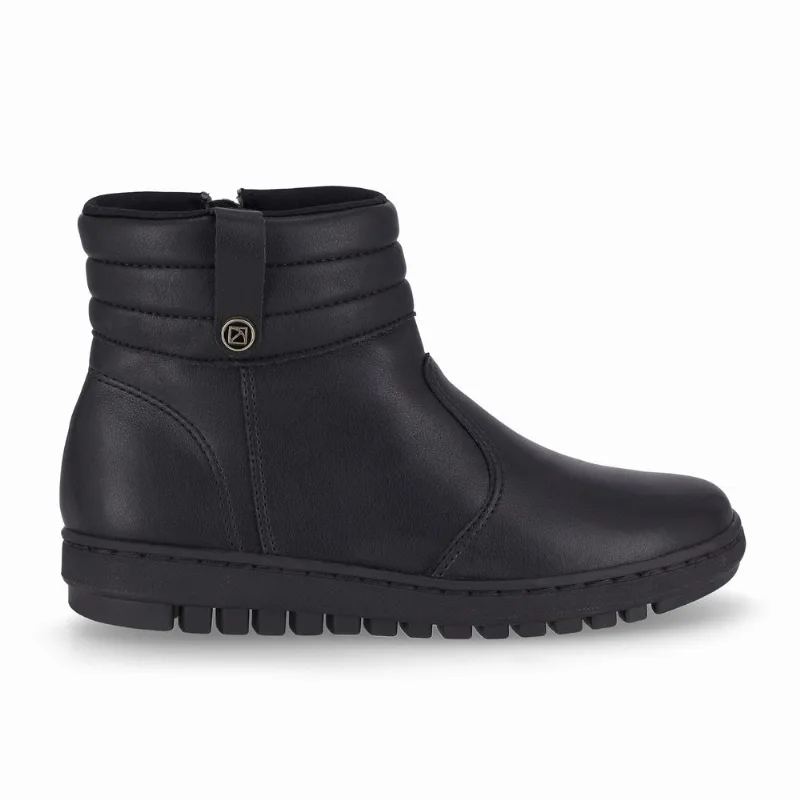 Bota Cano Curto Salto Baixo Preto 36