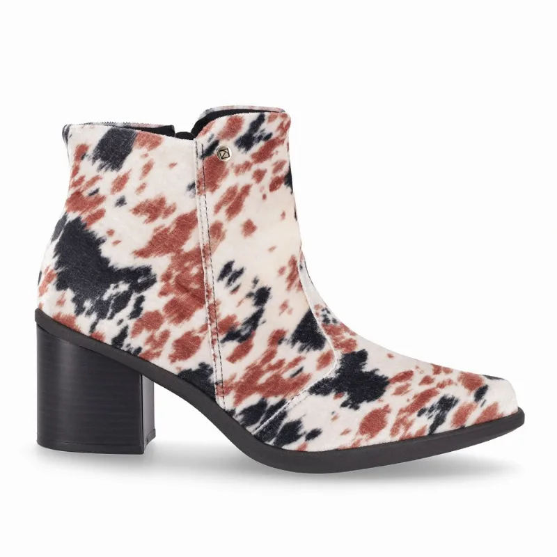 Bota Giordana Cano Curto Salto Médio Animal Print 39