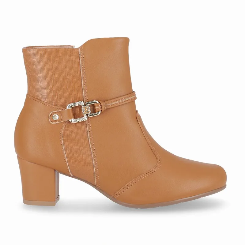Bota Laura Cano Curto Salto Médio Mascavo 33