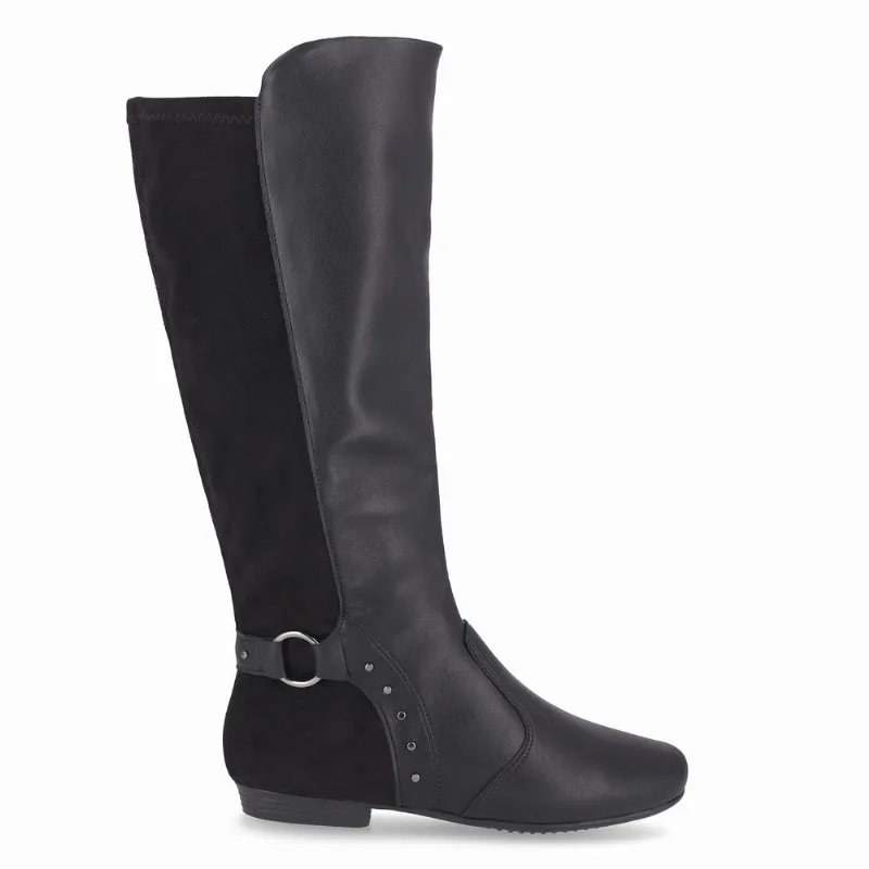 Bota Raquel Cano Longo Salto Baixo Preto 41