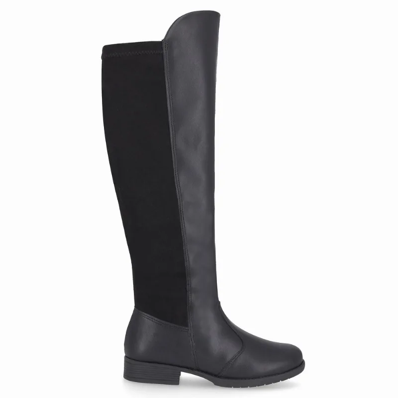 Bota Leci Cano Longo Salto Baixo Preto 33