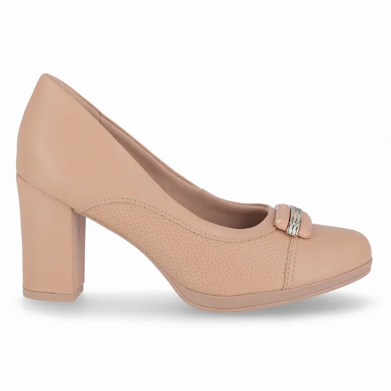 Scarpin Deise Salto Alto Nude Claro 37