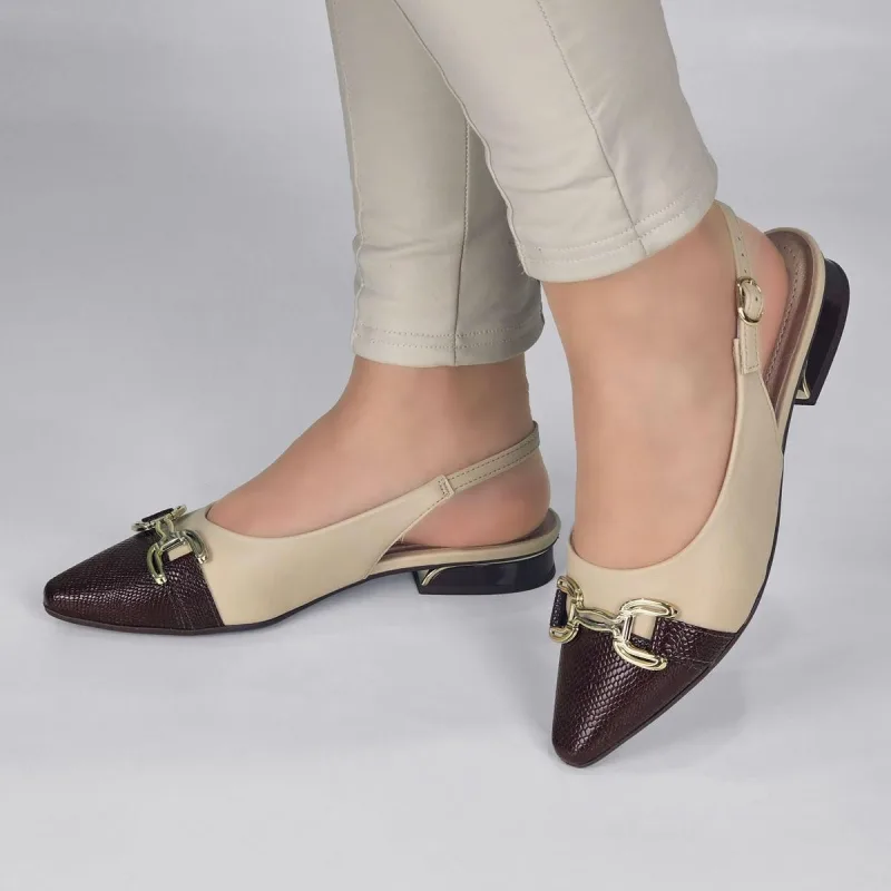 Sapatilha Piccadilly Maxi Feminina Slingback Fivela 279051 - Piccadilly - Moda