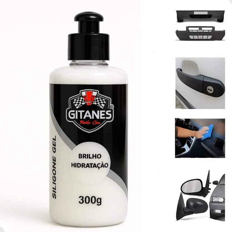 3x Silicone Gel Plástico Painel Borracha Couro Automotivo Mo