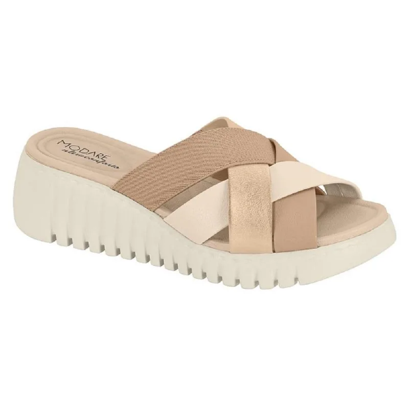 Sandalia Modare Casual Ref 7197.104.29270 Dourado/bege/creme/bege 034