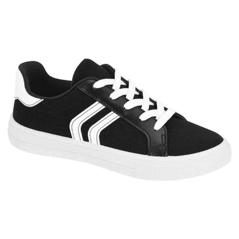 Tênis Feminino Moleca Casual Design moderno Preto