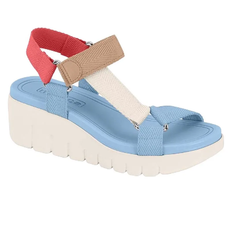 Sandalia Moleca Plataforma Ref 5536.101.26554 Bege/branco Off/coral Elegance/celeste 038