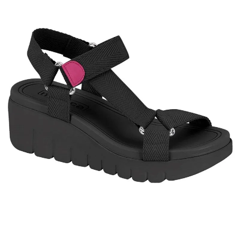 Sandalia Moleca Plataforma Ref 5536.101.26554 Preto/pink 034