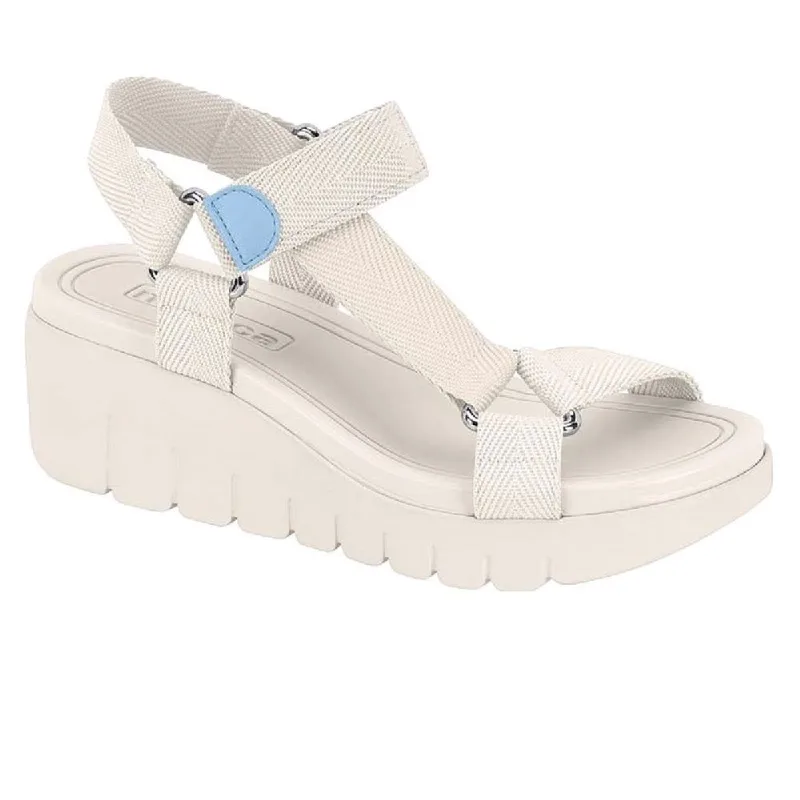 Sandalia Moleca Plataforma Ref 5536.101.26554 Branco Off/celeste 035
