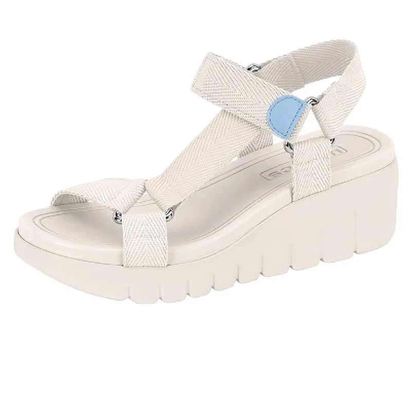Sandalia Moleca Plataforma Ref 5536.101.26554 Branco Off/celeste 037