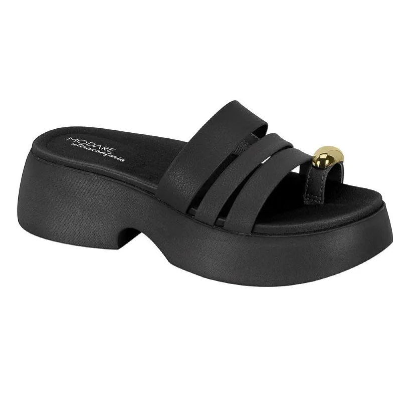 Sandalia Modare Salto Grosso Ref 7210.101.21736 Preto 038