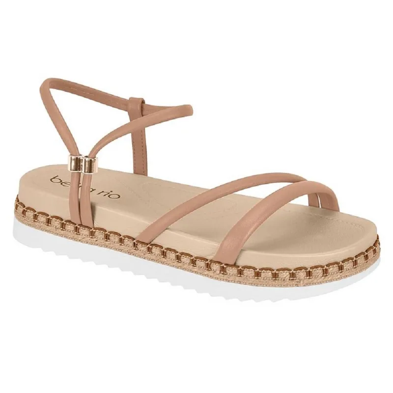 Sandalia Beira Rio Ref 8553.100.27625 Nude/ouro Rosado 037