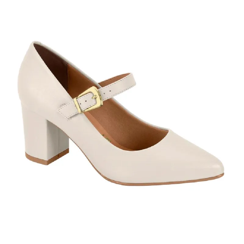 Sandalia Vizzano Salto Medio Pico Fino 1290.532.7286 Branco Off 039