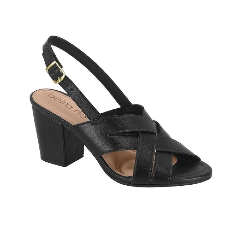Sandalia Beira Rio Salto Bloco Ref 8280.687.9569 Preto 034