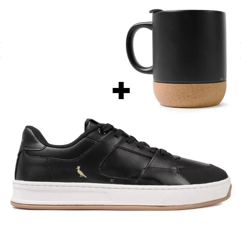 Tênis Reserva Roma Masculino + Caneca Mug 38 / Preto / Branco