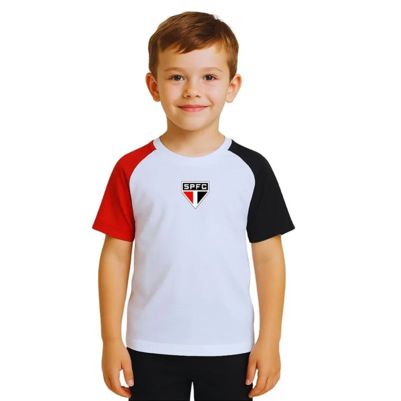 Camisa São Paulo Infantil Entrelaço Tricolor Oficial - braziline