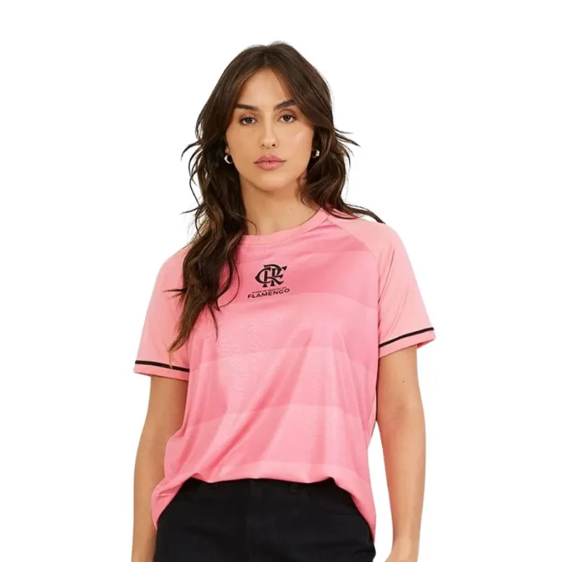 Camiseta Feminina Flamengo Braziline Frequência Rosa P (MP)