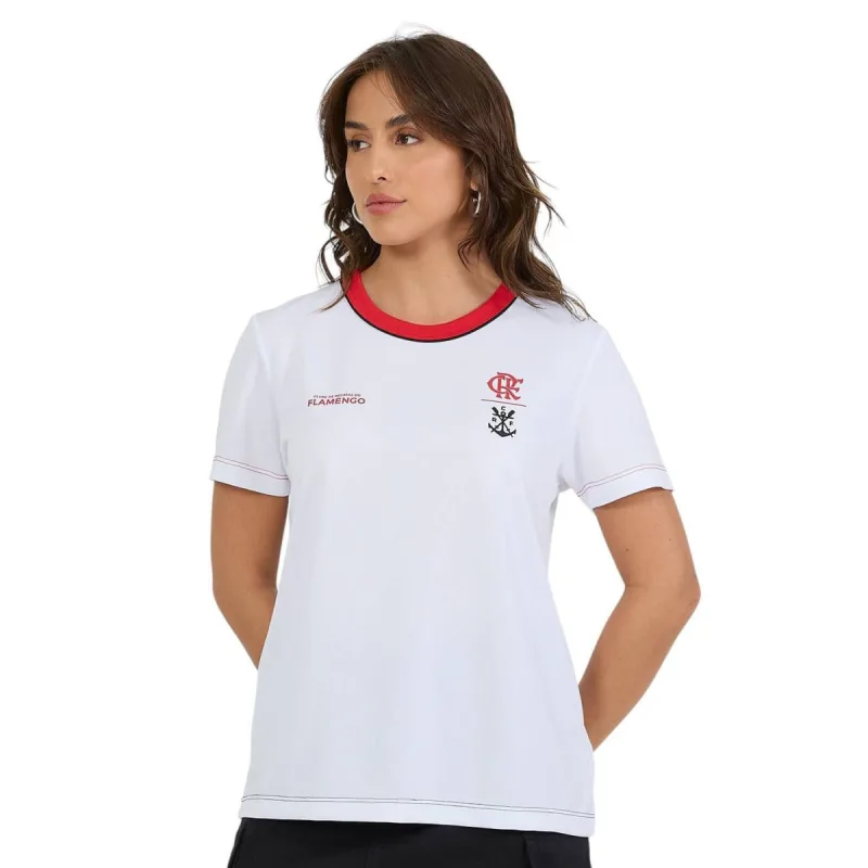 Camiseta Braziline Flamengo Chocar Feminina - Braziline